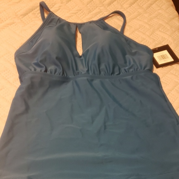 NWTs Ellen Tracy Key Hole High Neck Tankini Set - Picture 8 of 8